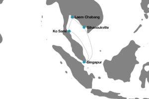 Itinerario crucero desde Singapur a Tailandia y Camboya