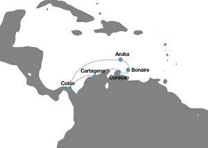 Itinerario crucero antillas, colombia, panamá