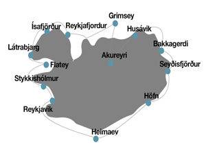 Itinerario crucero expedición por Islandia